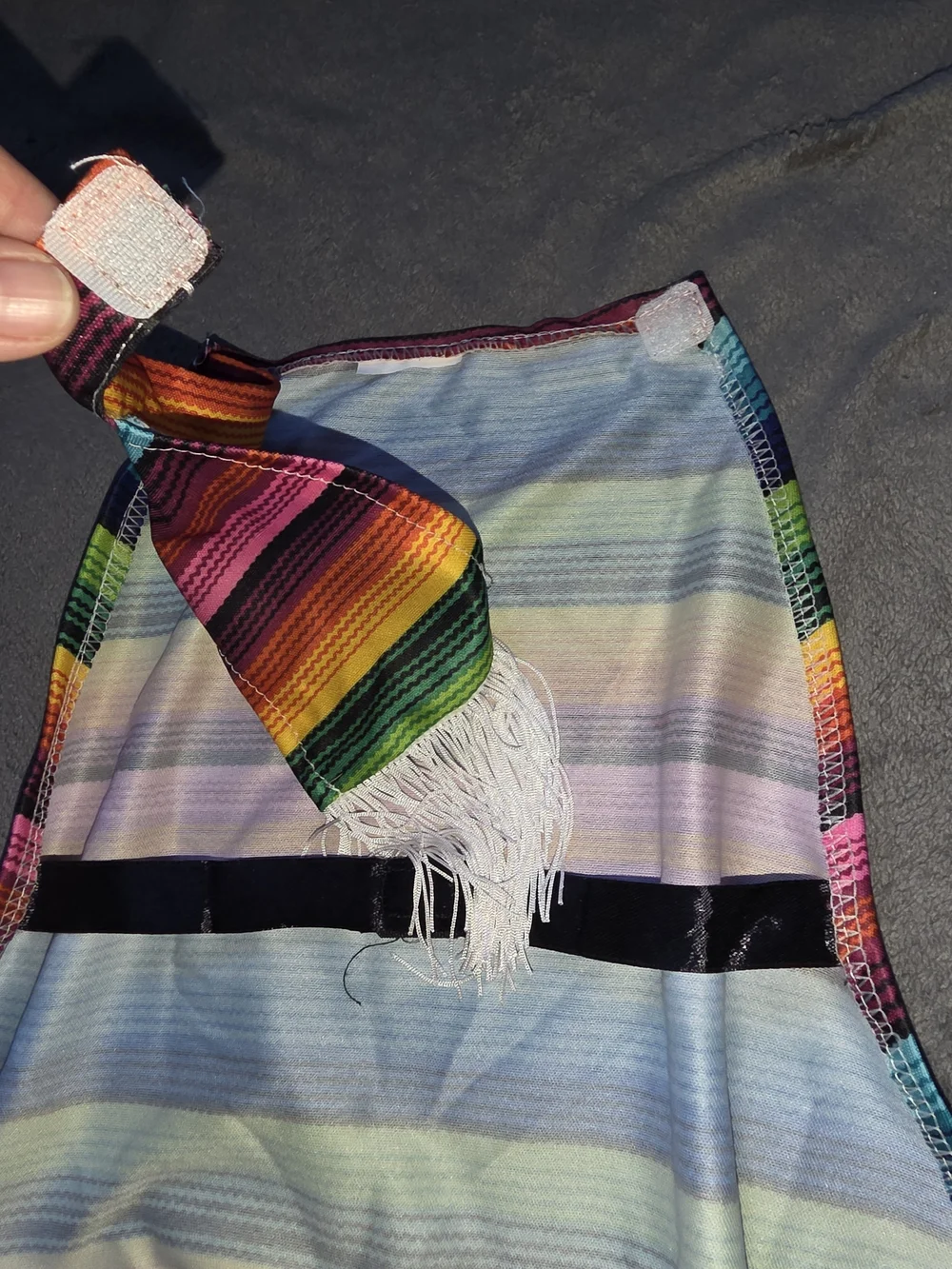 NWOT Dog Poncho with Fringe